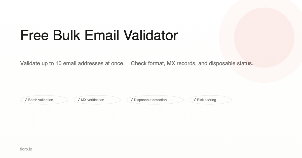 Free Bulk Email Validator - Check Multiple Emails for Disposable ...